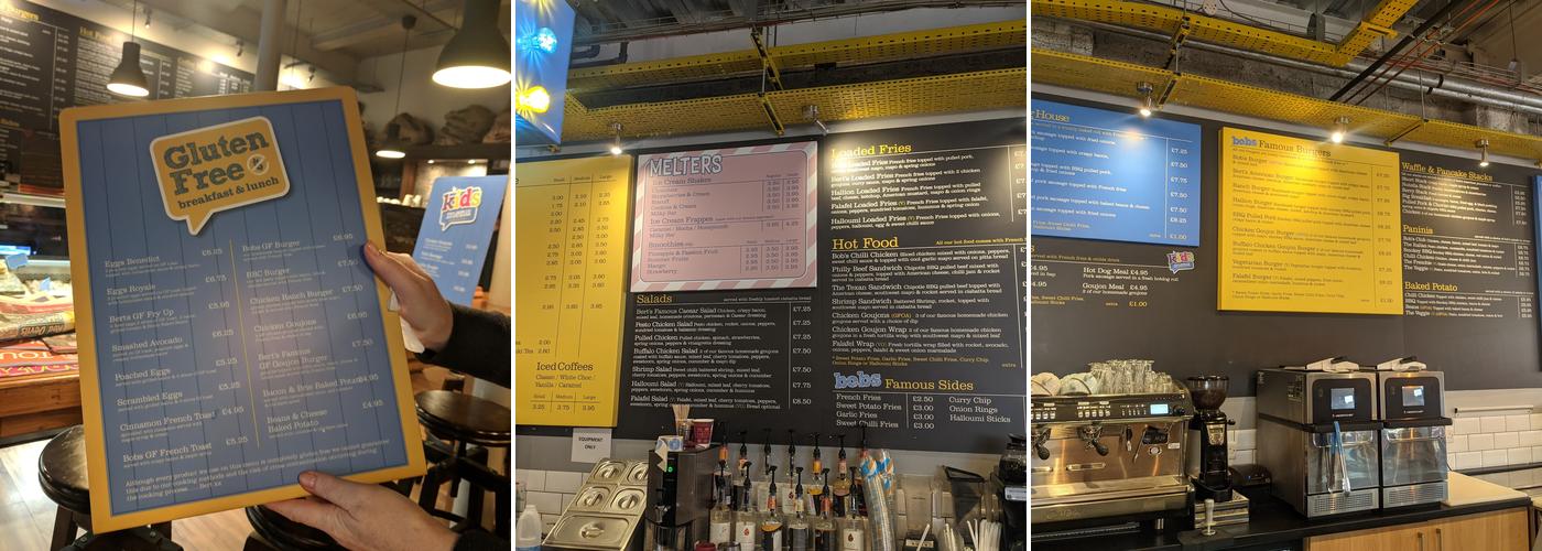 Bob & Berts Ballymena Menu