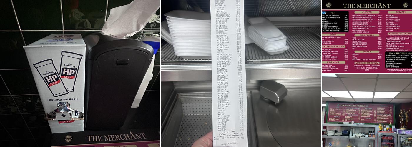 Merchant Fish & Chip Shop Ballymena Menu