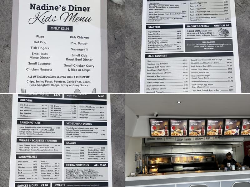 Nadine's Diner Menu