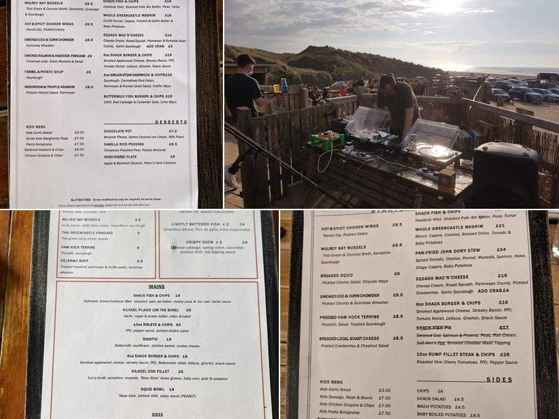 Harry's Shack Menu