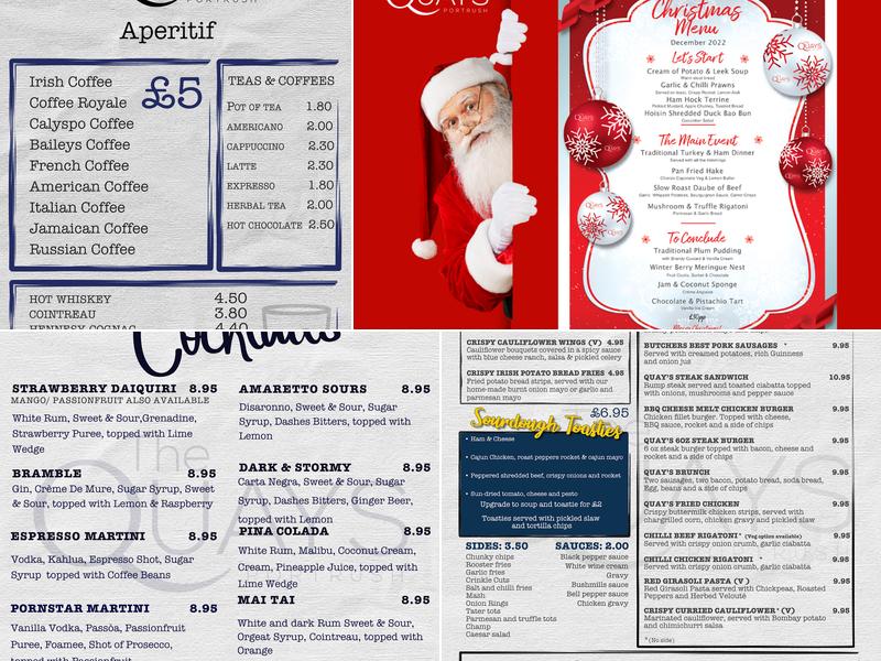 The Quays Bar & Gastropub Menu