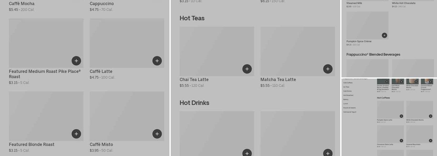 Starbucks Menu