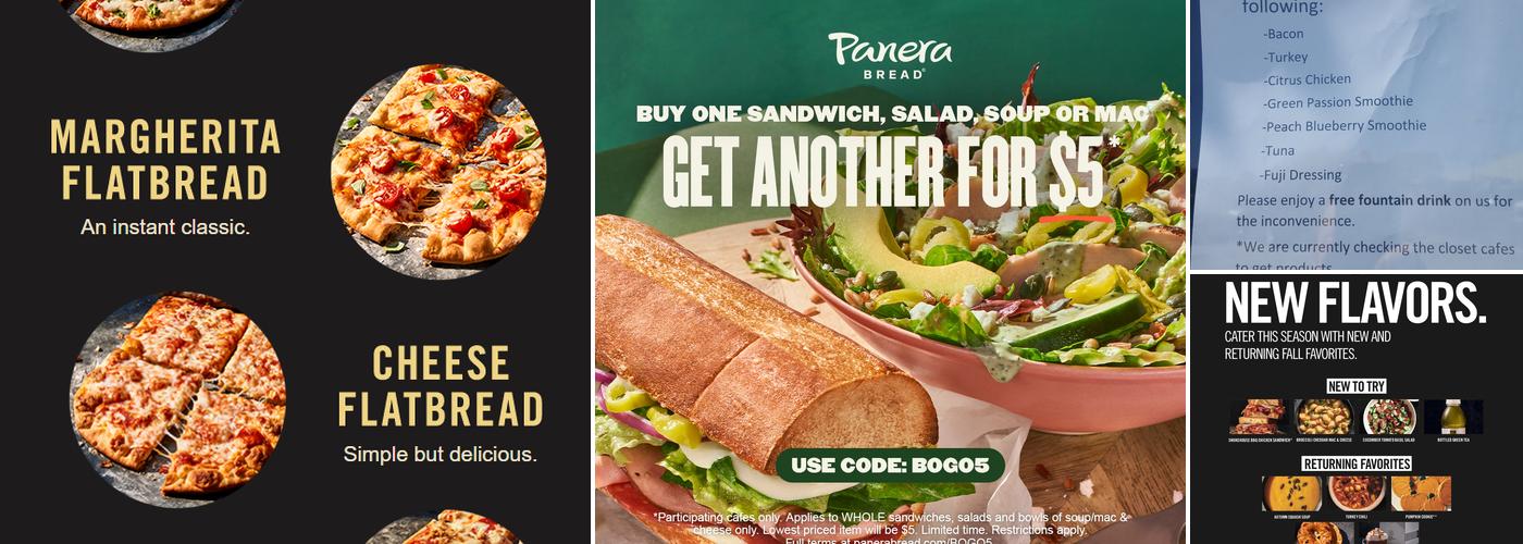 Panera Bread Menu