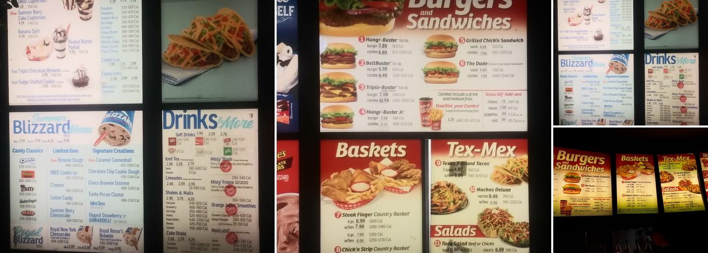 Dairy Queen Store Menu