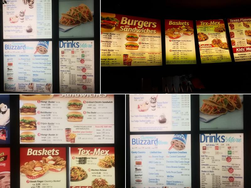 Dairy Queen Store Menu