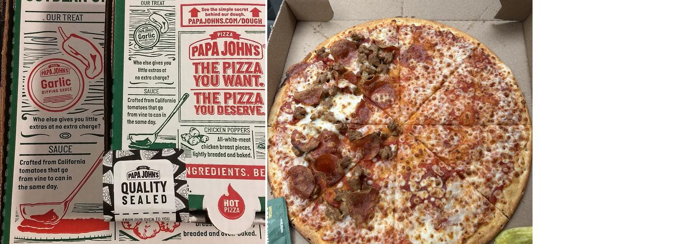 Papa Johns Pizza Menu