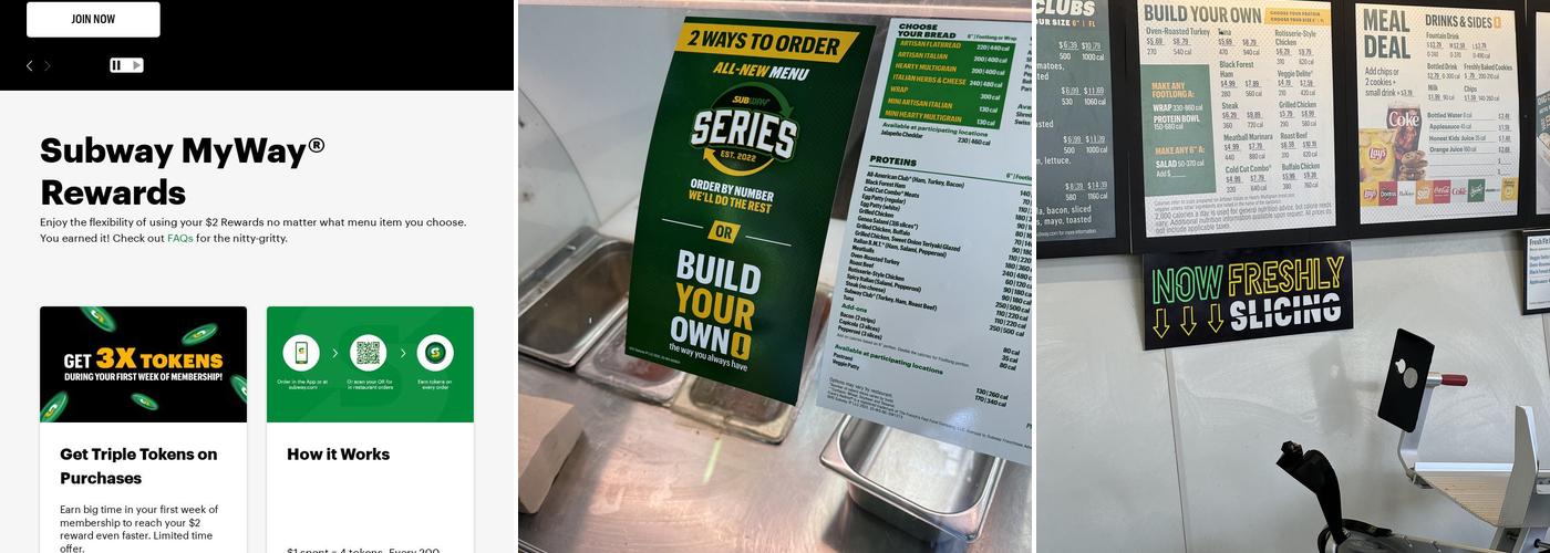 Subway Menu