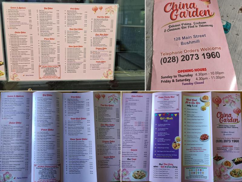 China Garden Menu
