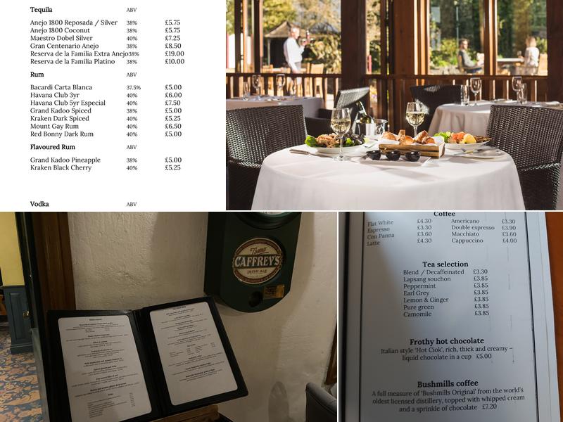 The Bushmills Inn Hotel Menu