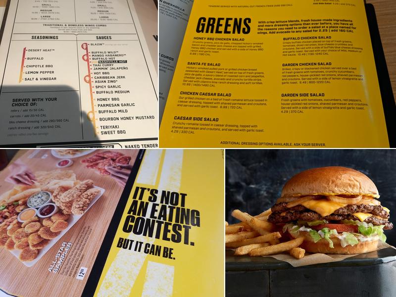 Buffalo Wild Wings Menu