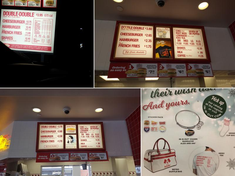 In-N-Out Burger Menu