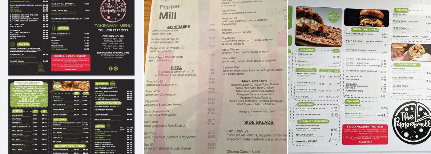 The Peppermill Menu