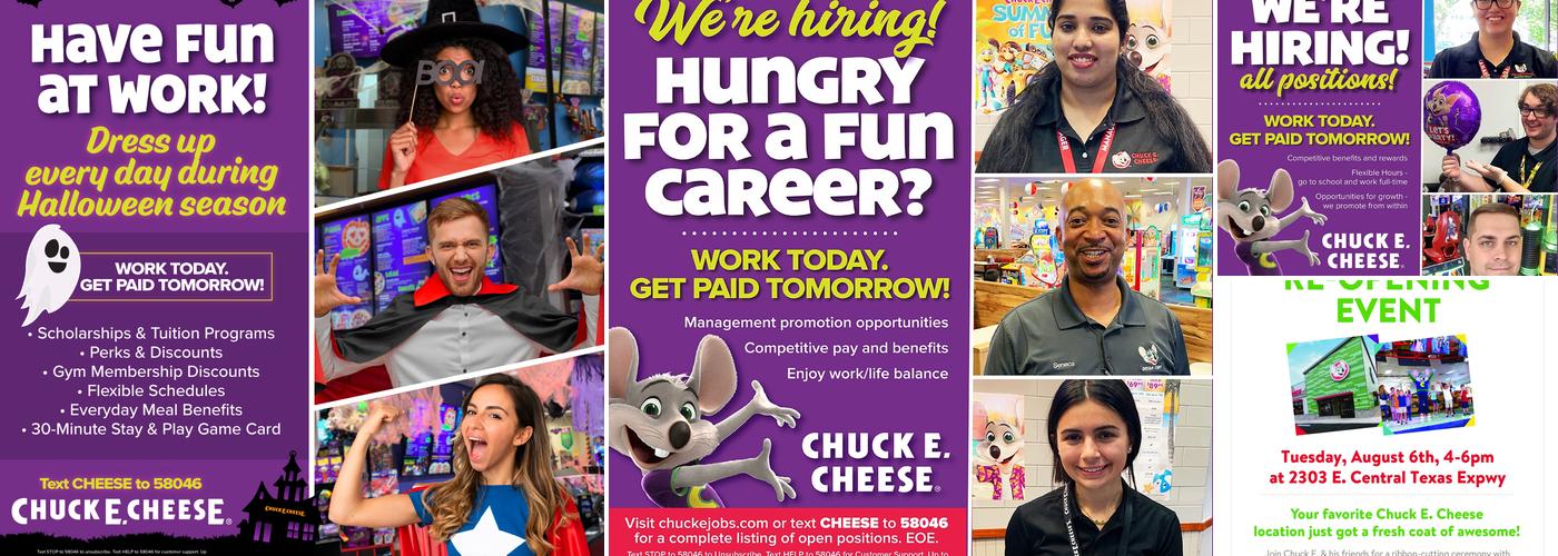 Chuck E. Cheese Menu