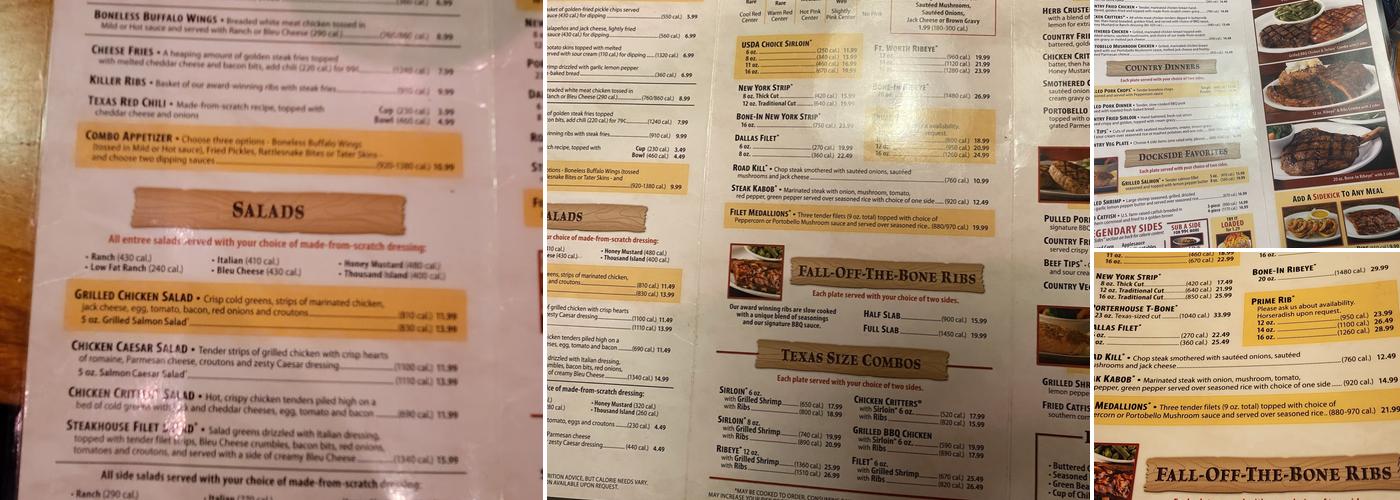 Texas Roadhouse Menu