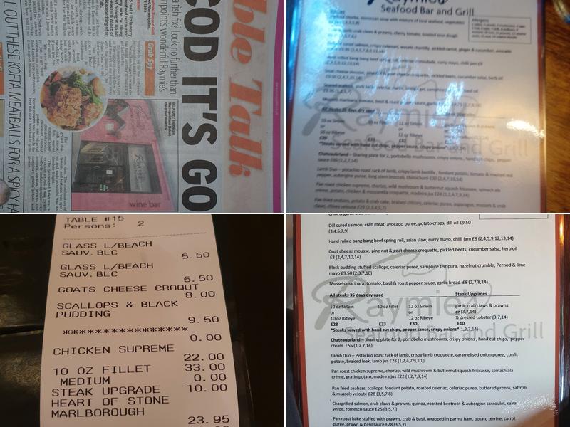 Raymie's Seafood Bar & Grill Menu