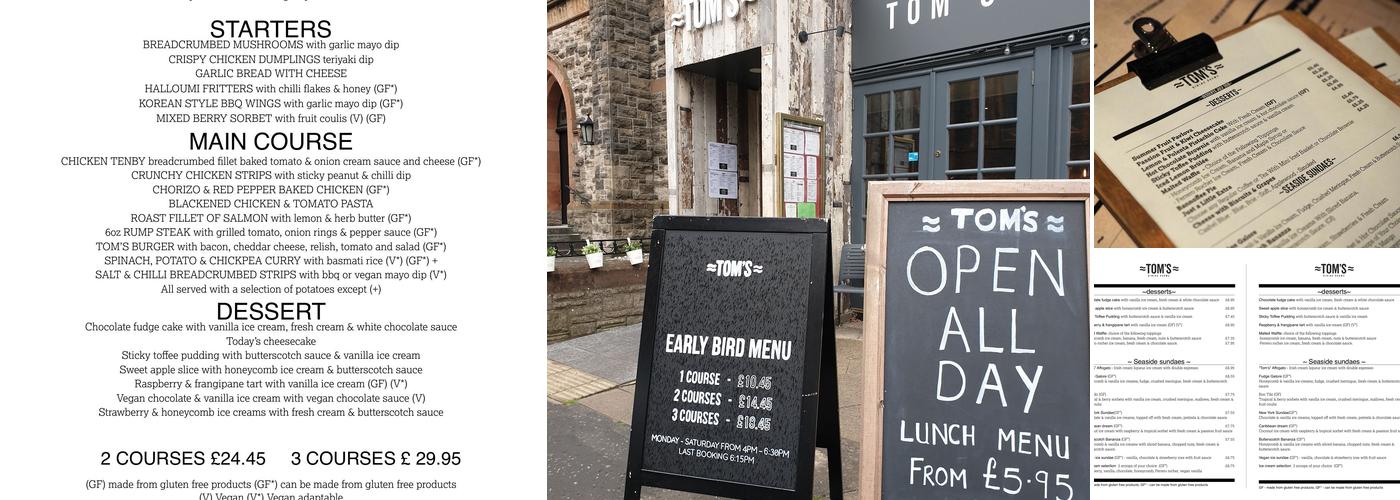 Tom's Dining Rooms Bangor Menu