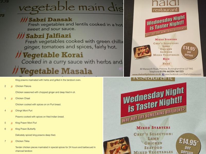 Haldi Restaurant Menu