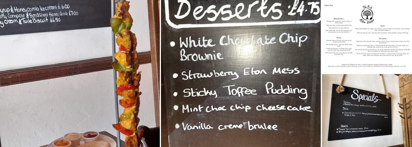 The Oak, Aston Clinton Menu