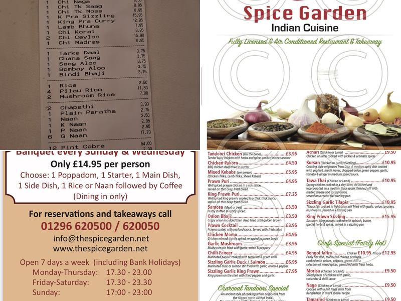 Spice Garden Menu