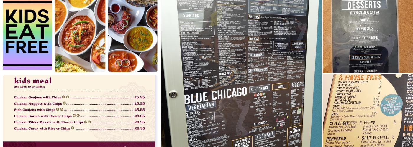 Blue Chicago Grill Dundonald Menu