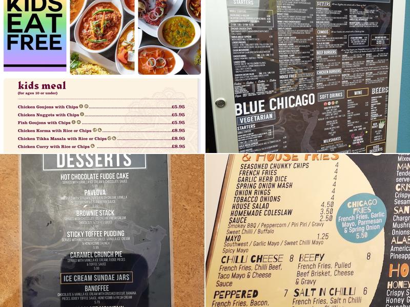 Blue Chicago Grill Dundonald Menu