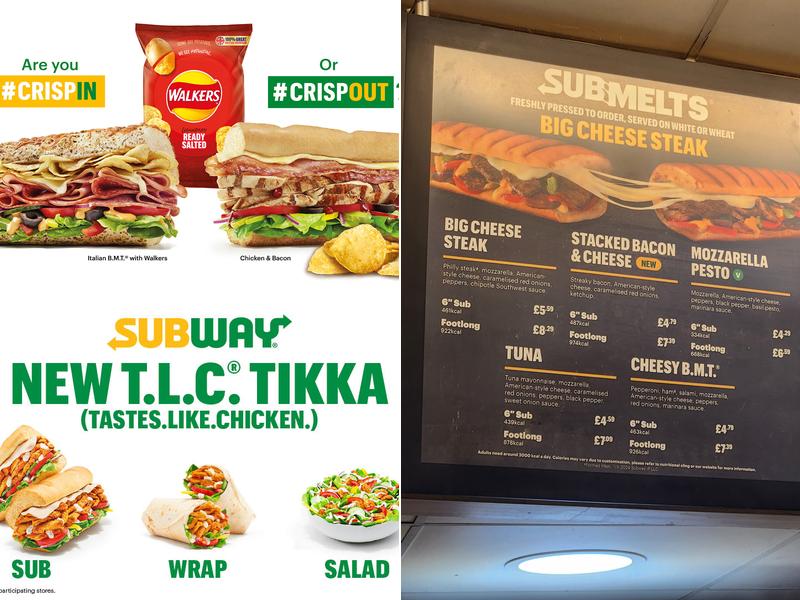 Subway Menu