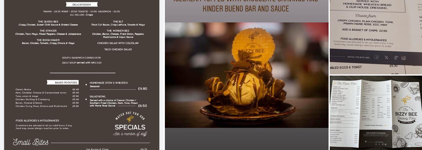 The Bizzy Bee Bistro Menu