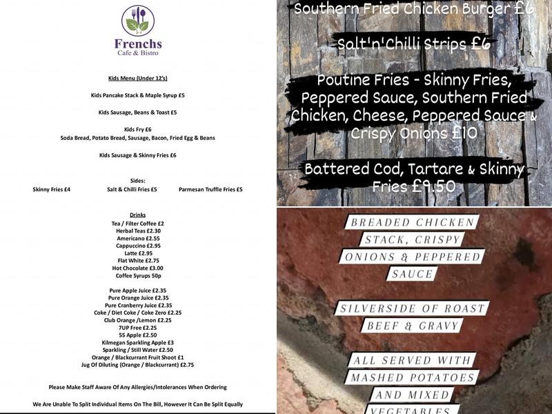 French's Cafe and Bistro Menu