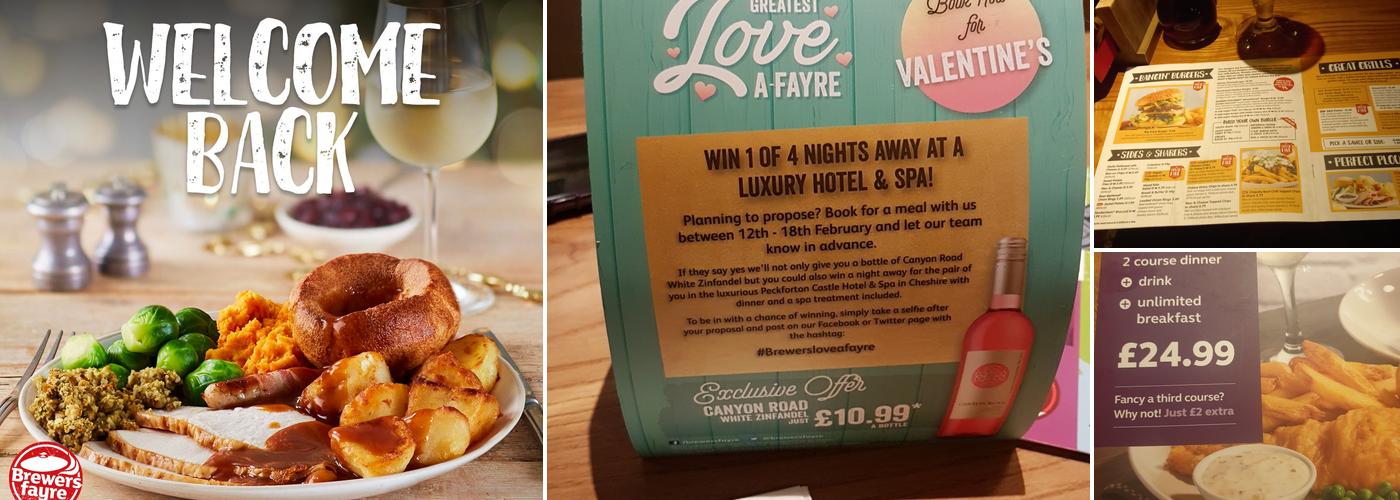 Burleydam Brewers Fayre Menu