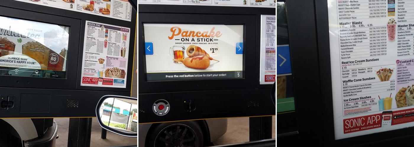 Sonic Drive-In Menu