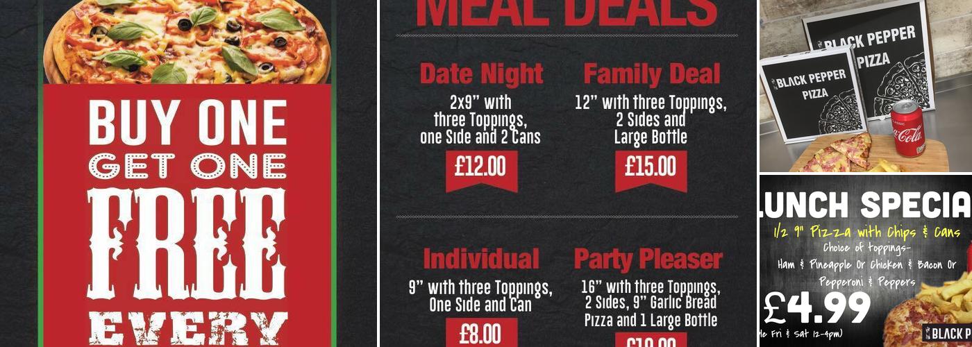 Black Pepper Pizza Cohannon Menu