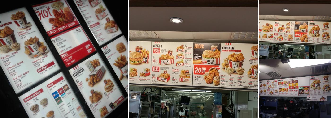 KFC Menu