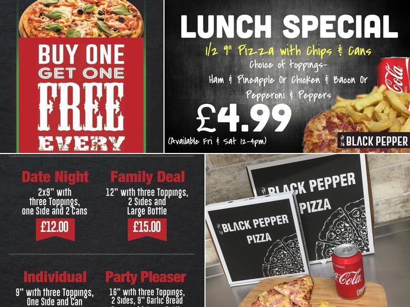Black Pepper Pizza Cohannon Menu