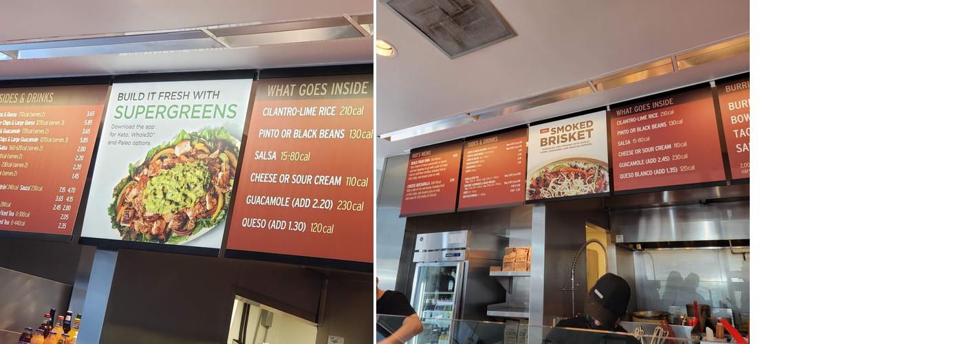 Chipotle Mexican Grill Menu