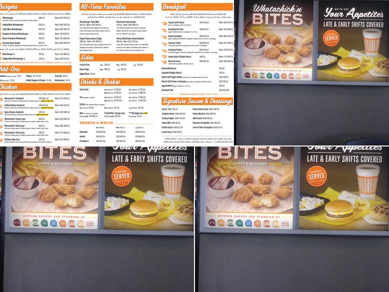 Whataburger Menu