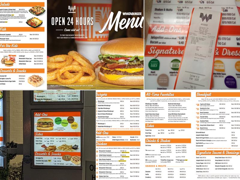 Whataburger Menu
