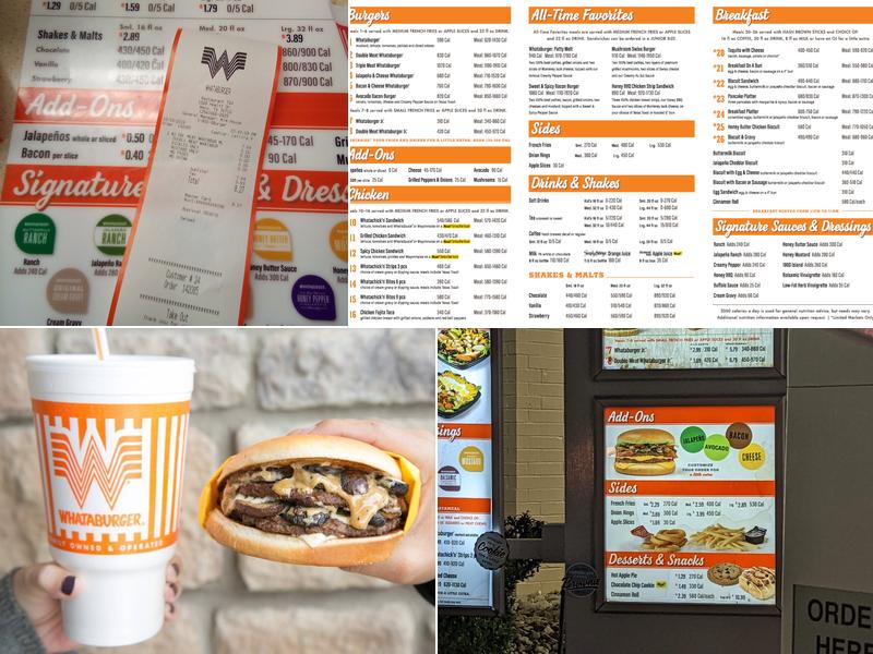 Whataburger Menu