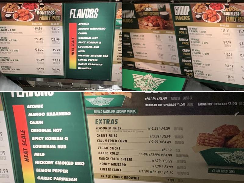 Wingstop Menu