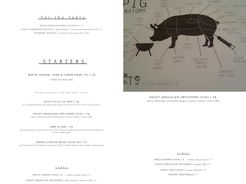 Chef's Table Menu