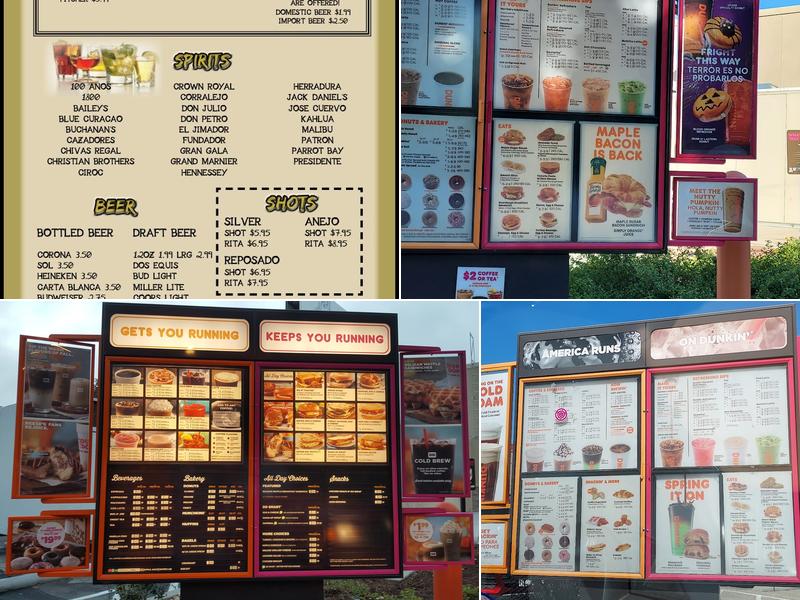 Dunkin' Menu