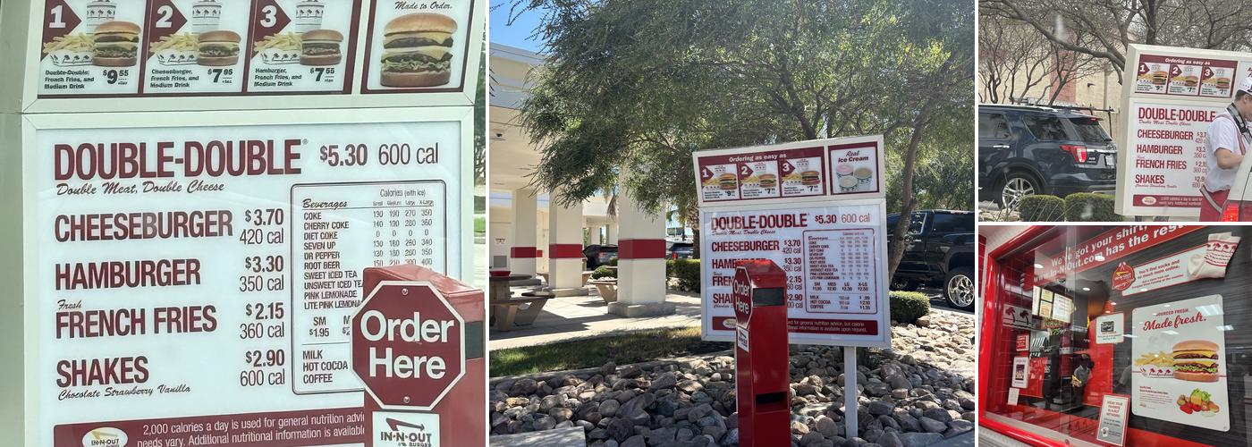 In-N-Out Burger Menu