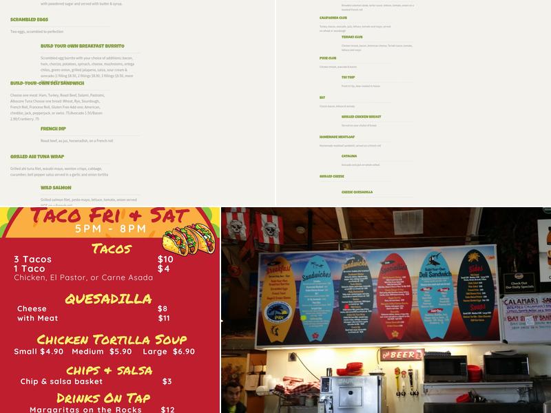 Pixie Deli and Good eats Menu