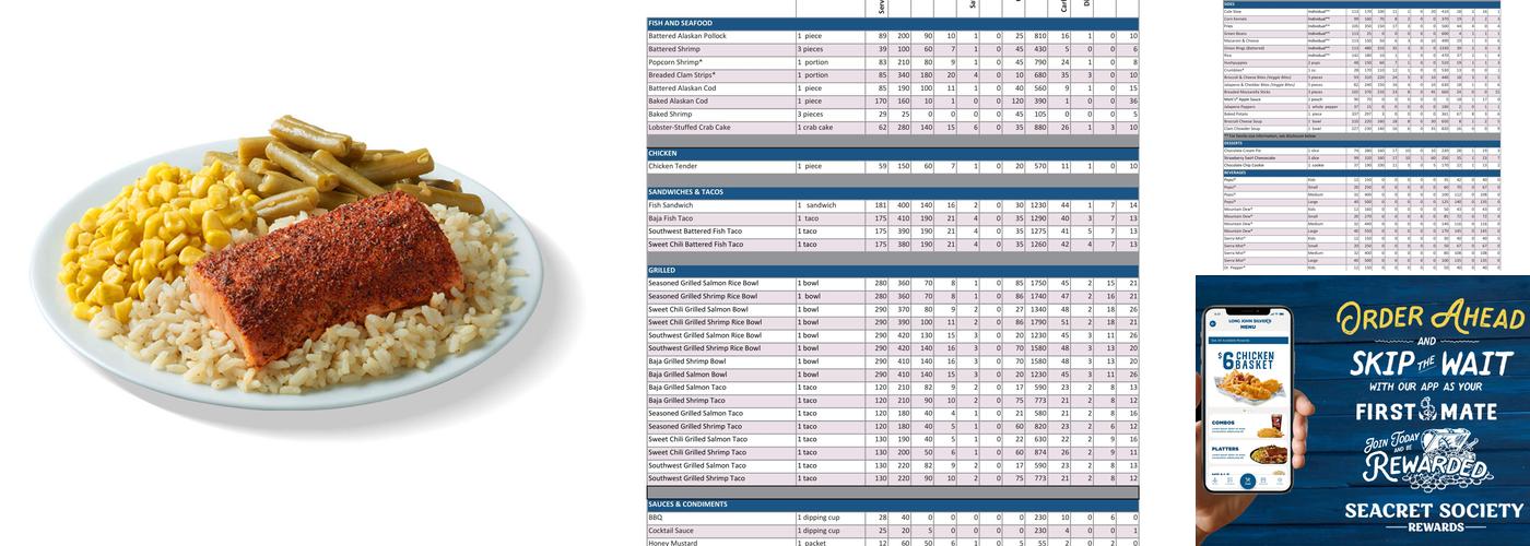 Long John Silver's Menu