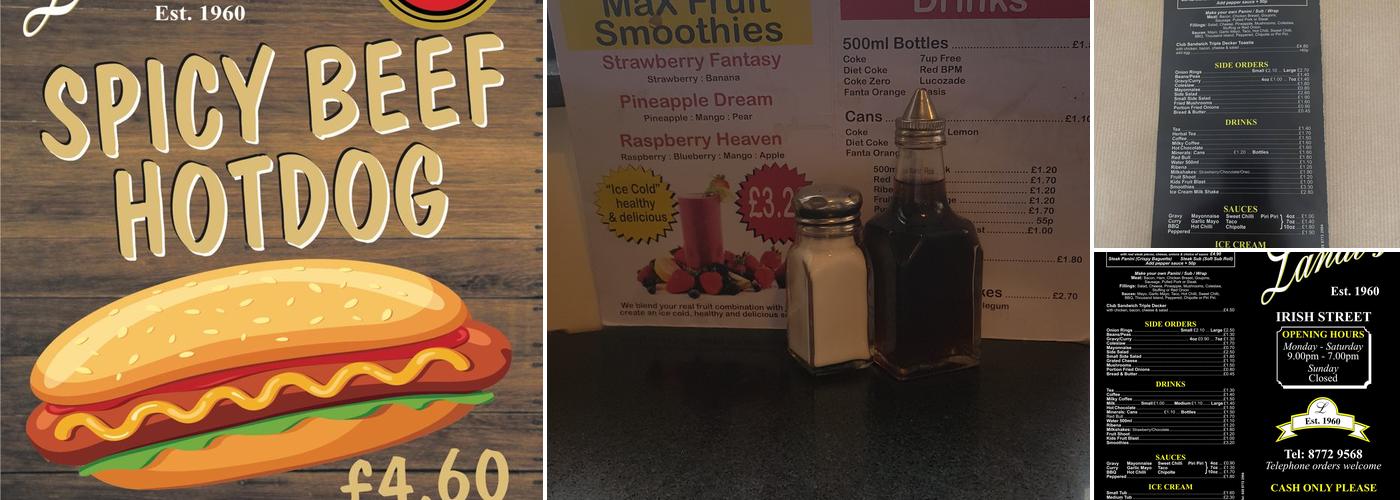 Landi’s IRISH st Dungannon Menu