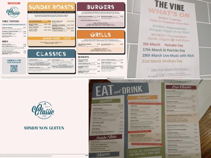 The Vine Menu