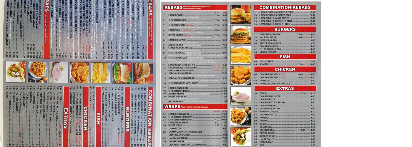 Cross Kebabs Menu