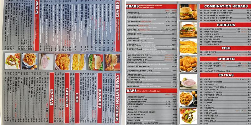 Cross Kebabs Menu