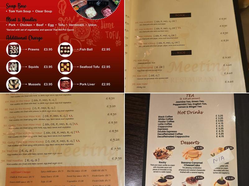 The Meeting Bar & Restaurant Menu