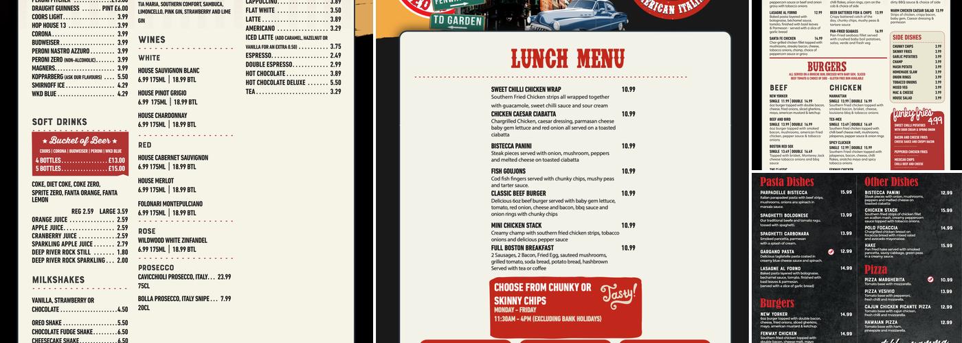 Boston Grill Menu