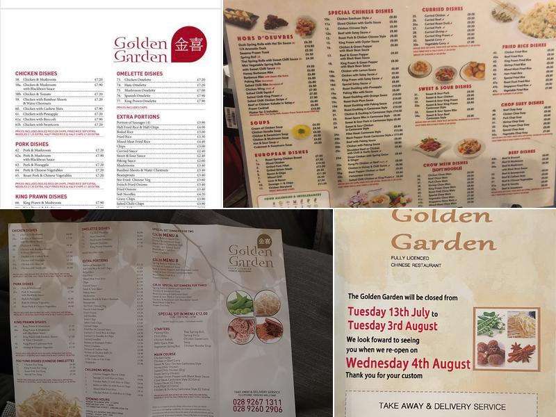 Golden Garden Menu